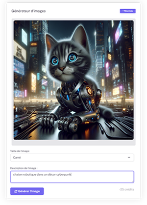 Illustration d'une IA générant des images